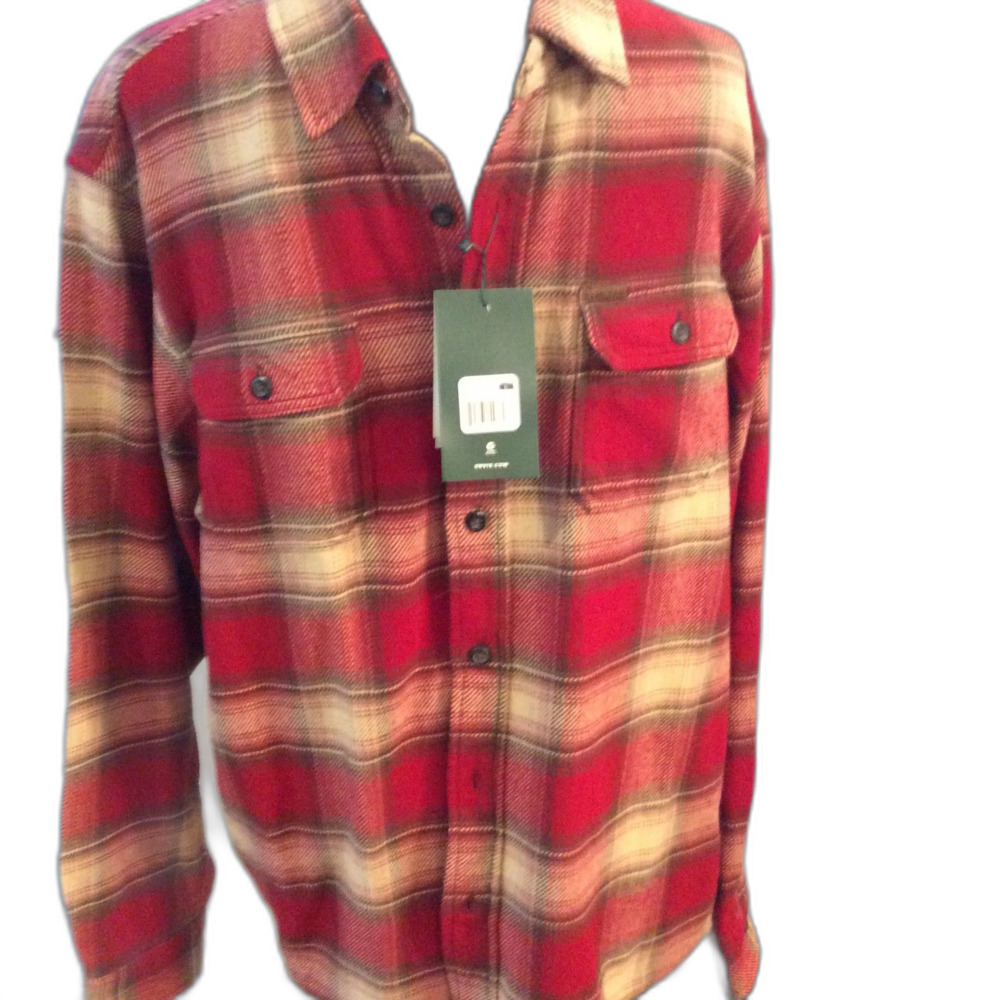 New NWT Men's Orvis Heavy Flannel Plaid Shirt Large L